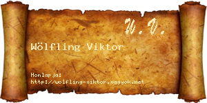Wölfling Viktor névjegykártya