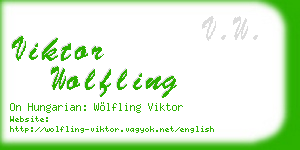viktor wolfling business card